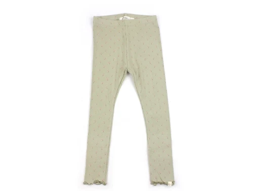 Lil Atelier moss gray blomstret legging